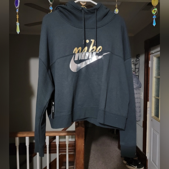 Gold silver cropped hoodie - Picture 6 of 6